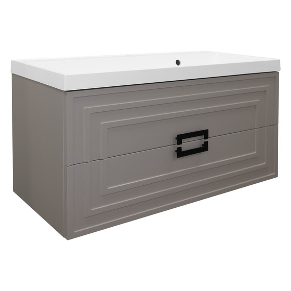 Тумба подвесная с раковиной Azario ARMARIO 100 см CS00096973, кашемир фото 