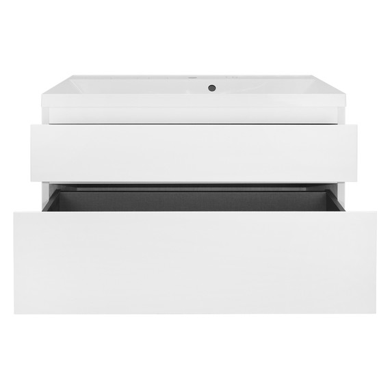Тумба подвесная с раковиной Azario Velluto 100 см CS00097538, белый матовый фото 4