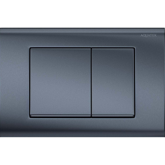 Кнопка смыва Aquatek KDI-0000033, оружейная сталь фото 