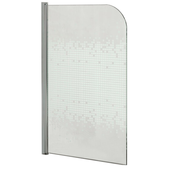 Шторка для ванны Loranto 85х140 см CS-L1485, хром/узор фото 