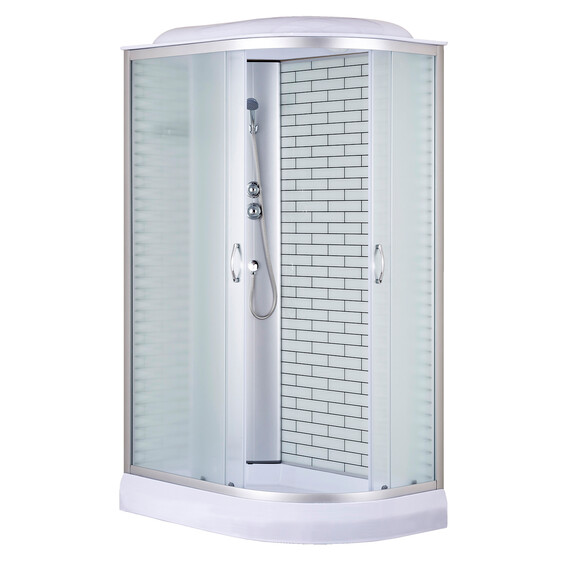 Душевая кабина Loranto 120x80 см CS-66120-13L FW 120,  хром/матовое фото 