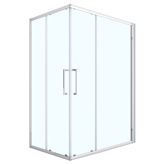 Душевое ограждение Loranto 120x80 см CS-AB01C-128, хром/прозрачное фото 