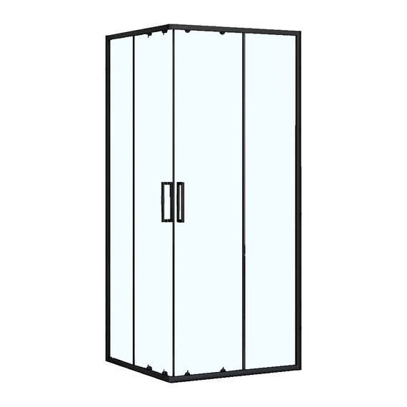 Душевое ограждение Loranto NEO 100x100 см CS-21809-100B, чёрный/прозрачное фото 