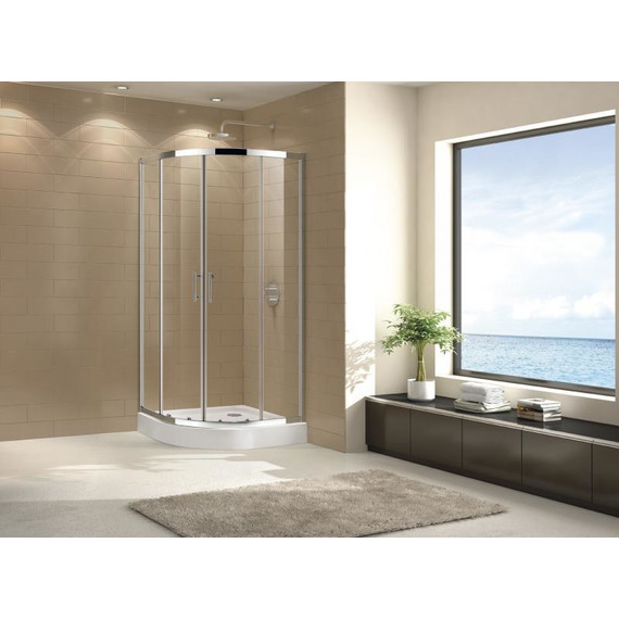 Душевое ограждение Cezares Eco R-2 80х80, хром/прозрачное - 2 Душевое ограждение Cezares Eco R-2 80х80, хром/прозрачное фото 2