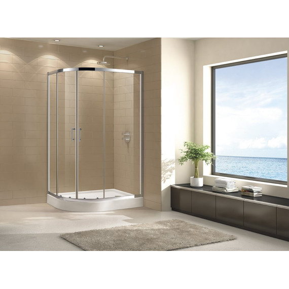 Душевое ограждение Cezares Eco RH-2 100х80, хром/прозрачное фото 2