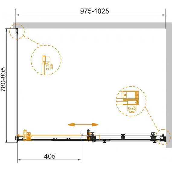 Душевое ограждение Cezares 100х80 см STYLUS-SOFT-AH-1-100/80-C-Cr, хром/прозрачное - 3 Душевое ограждение Cezares 100х80 см STYLUS-SOFT-AH-1-100/80-C-Cr, хром/прозрачное фото 3