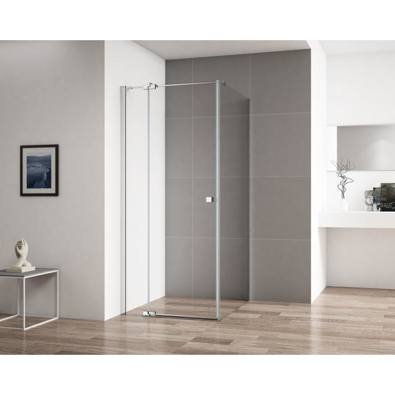 Душевое ограждение Cezares Valvola AH-1 80х90 с кронштейном в комплекте, хром/прозрачное - 2 Душевое ограждение Cezares Valvola AH-1 80х90 с кронштейном в комплекте, хром/прозрачное фото 2