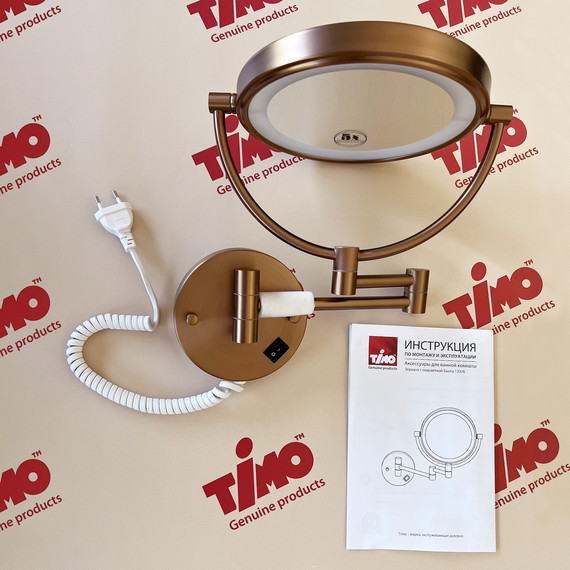 Зеркало косметическое Timo Saona 13376/19, цвет розовое золото фото 3