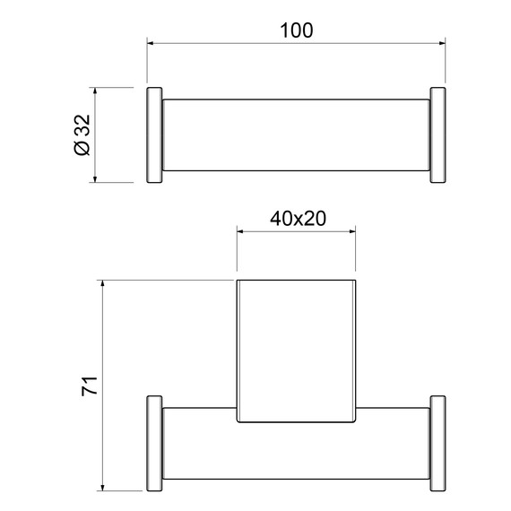 Двойной крючок Timo Luiro 18512/17, цвет золото матовое фото 2