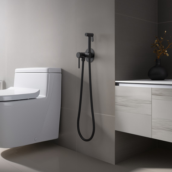 Набор для гигиенического душа Timo Saona 2338/03SM (со скрытой частью) чёрный фото 2