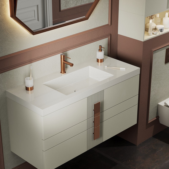 Смеситель для раковины Timo Saona 2361/19F, розовое золото фото 3