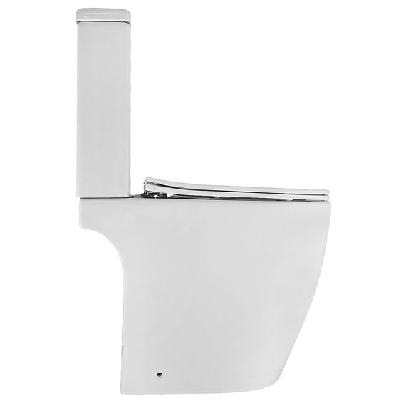 Унитаз-компакт безободковый Azario LEO TORNADO FLUSHING AZ-1253CT с тонкой крышкой микролифт (система смыва Торнадо) фото 2