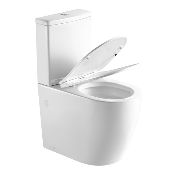 Унитаз-компакт безободковый Azario LUMA TORNADO FLUSHING AZ-1253ST с тонкой крышкой микролифт (система смыва Торнадо) фото 4