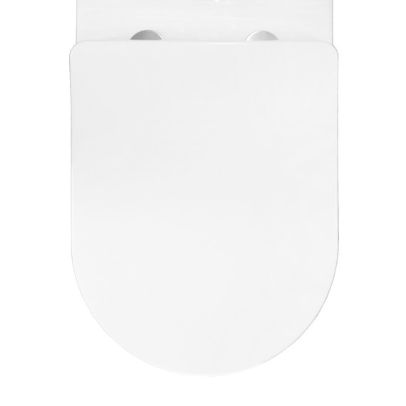 Унитаз-компакт безободковый Azario Vois AZ-1343В с тонким быстросъемным сиденьем микролифт фото 7