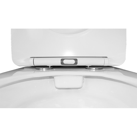 Унитаз-компакт безободковый Azario Vois AZ-1343В с тонким быстросъемным сиденьем микролифт фото 9