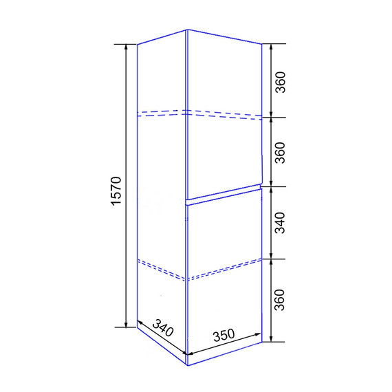 Пенал подвесной Azario Эстима 35 см R CS00094557 фото 5