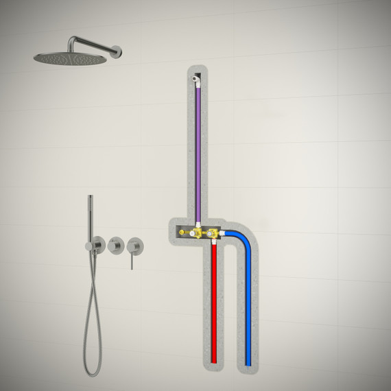 Душевая система для душа Timo Saona SX-2349/19SM (со скрытой частью) розовое золото фото 6