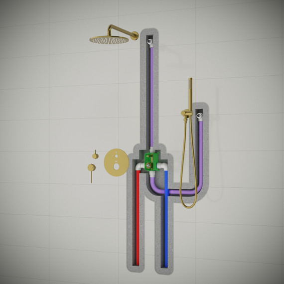 Душевая система для душа Timo Saona SX-2369/13SM (со скрытой частью) никель фото 4