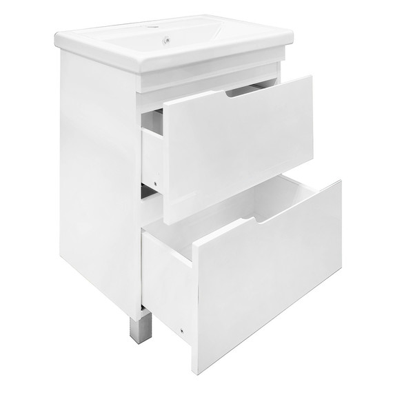 Тумба напольная с раковиной Azario Kantri 60/2H 60 см CS00097250 фото 4