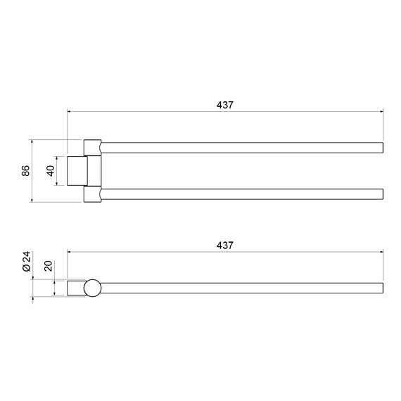 Держатель для полотенца Timo Luiro 18559/03, цвет чёрный фото 2