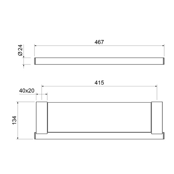 Стеклянная полка Timo Luiro 18572/03, цвет чёрный фото 2