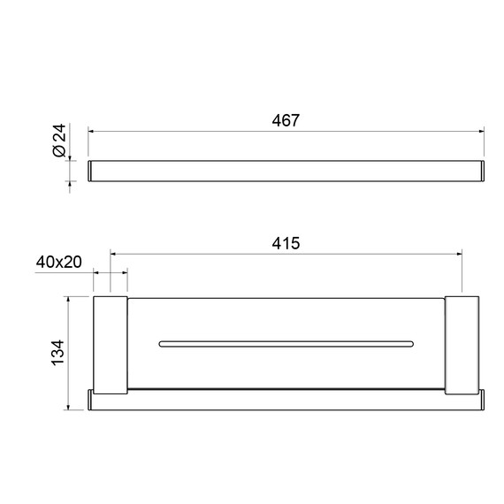 Полочка Timo Luiro 18573/18, цвет чёрное золото фото 2
