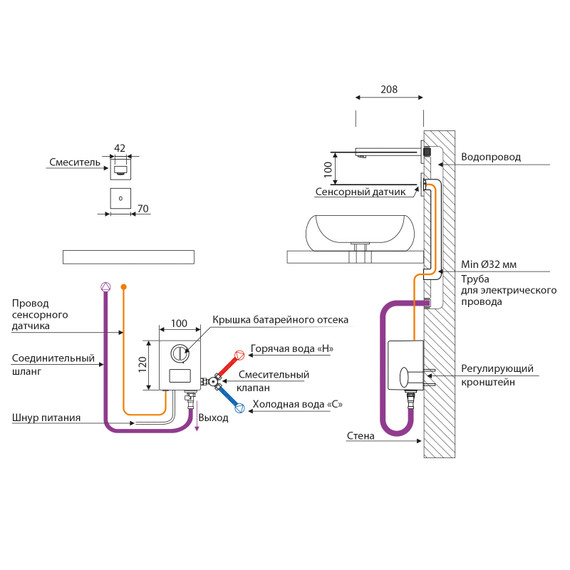 Смеситель для раковины сенсорный Timo Selene 2073/16SM, белый матовый фото 3