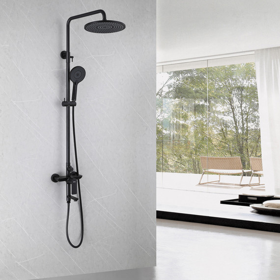 Душевая стойка Abber Weiss Insel AF8016BL, чёрный матовый фото 2