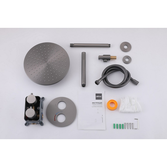 Душевая система для душа Abber Wasser Kreis AF8121NG (со скрытой частью) никель фото 3
