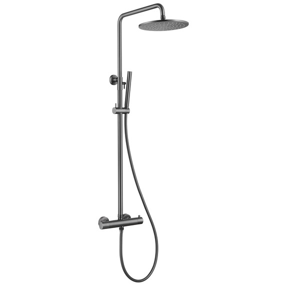 Душевая стойка с термостатом Abber Wasser Kreis AF8160NGL, никель фото 