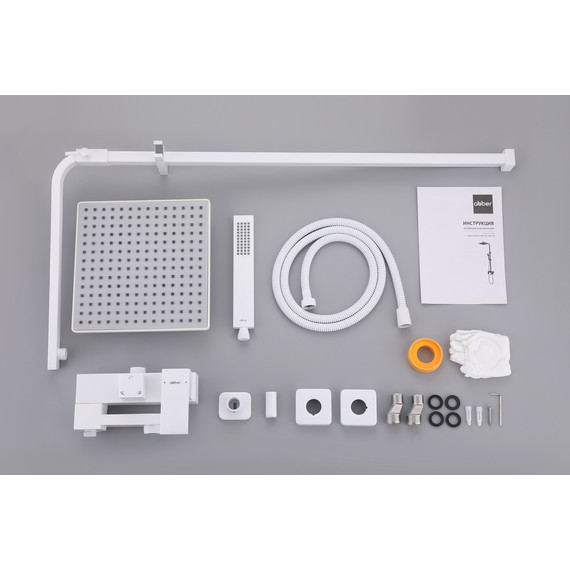 Душевая стойка Abber Daheim AF8216WL, белый матовый фото 3