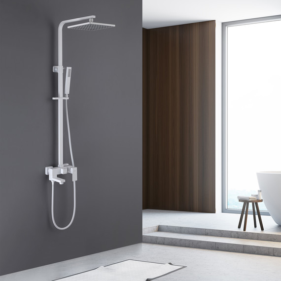 Душевая стойка Abber Daheim AF8216WL, белый матовый фото 2