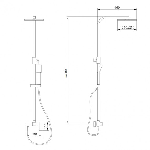 Душевая стойка Abber Daheim AF8220NGL, никель фото 3
