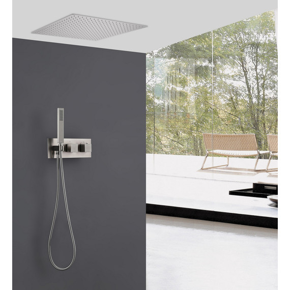 Душевая система для душа с термостатом Abber Daheim AF8255SP (со скрытой частью) сатин фото 2