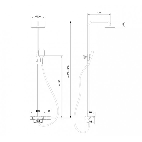 Душевая стойка с термостатом Abber Thermostat AF8516FWL, белый матовый фото 4