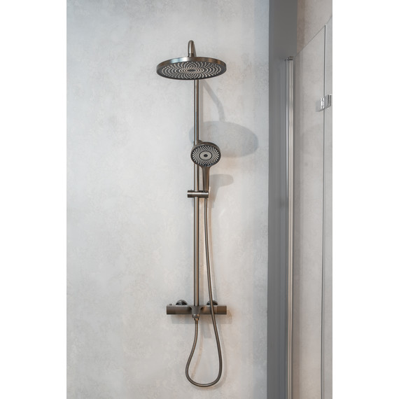 Душевая стойка с термостатом Abber Thermostat AF8516NGL, никель фото 4