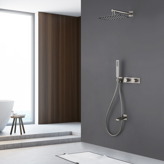 Душевая система для ванны Abber Rund AF8717SP (со скрытой частью) сатин фото 2