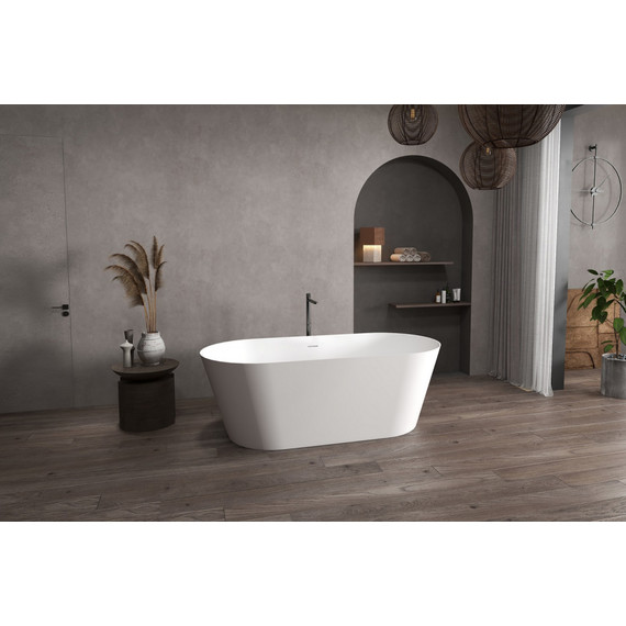 Ванна отдельностоящая Abber Stein 170x80 см AS9605, белый матовый фото 4