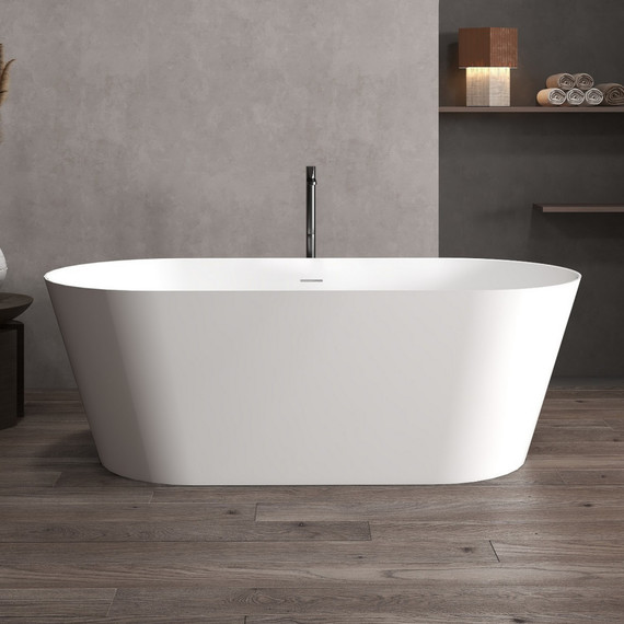Ванна отдельностоящая Abber Stein 160x70 см AS9626, белый матовый фото 