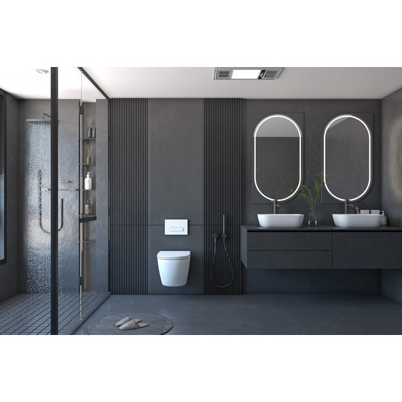 Инсталляция с подвесным унитазом комплект: Abber AC0105 с подвесным унитазом Bequem AC1100 с крышкой микролифт, кнопка смыва AC0120 хром фото 4