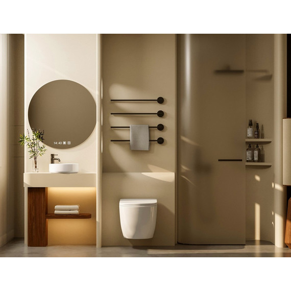 Инсталляция с подвесным унитазом комплект: Abber AC0105 с подвесным унитазом Bequem AC1100T с крышкой микролифт, кнопка смыва AC0121MW белая матовая (система смыва Торнадо) фото 4