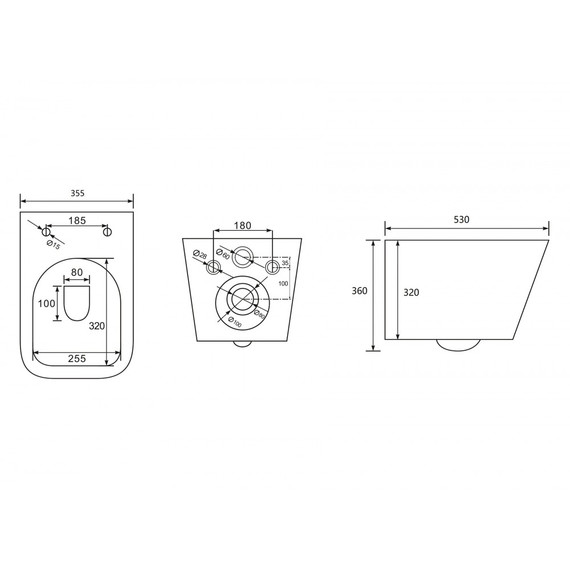 Инсталляция с подвесным унитазом комплект: Abber AC0105 с подвесным унитазом Rechteck AC1201 с крышкой микролифт, кнопка смыва AC0120MW белая матовая фото 8