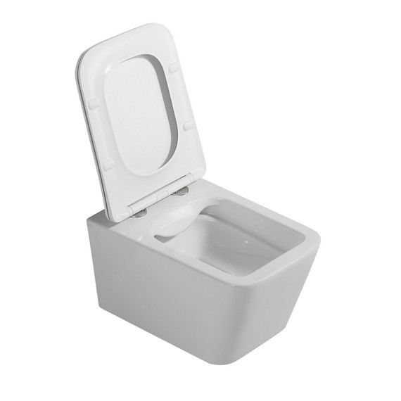 Инсталляция с подвесным унитазом комплект: Abber AC0105 с подвесным унитазом Rechteck AC1201 с крышкой микролифт, кнопка смыва AC0120MW белая матовая фото 3