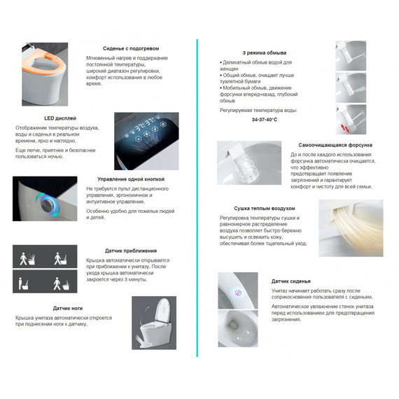 Инсталляция с подвесным унитазом комплект: Abber AC0101P2 с подвесным импульсным унитазом-биде Rechteck AC1215S с крышкой микролифт фото 10
