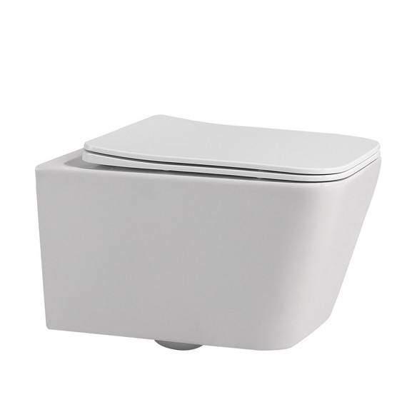 Инсталляция с подвесным унитазом комплект: Abber AC0105 с подвесным унитазом Rechteck AC1201 с крышкой микролифт, кнопка смыва AC0121MW белая матовая фото 2