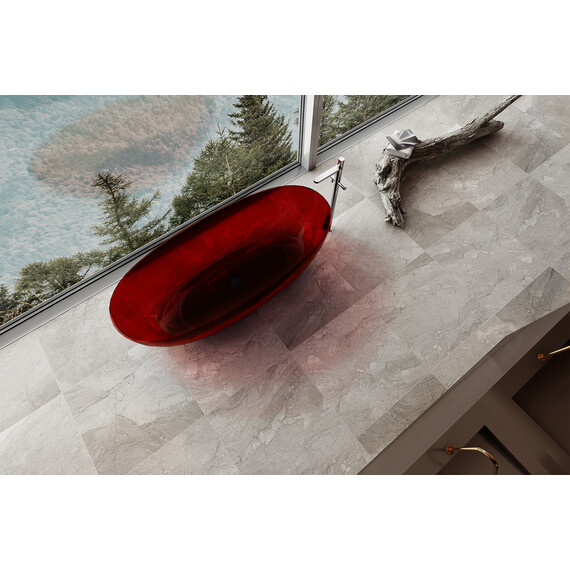 Ванна прозрачная Abber Kristall 170x78 см AT9703Rubin, красный фото 3