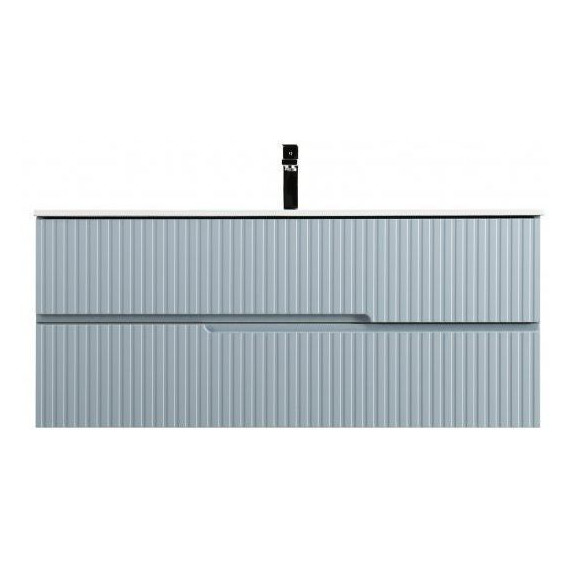 Тумба подвесная с раковиной Cezares DUET-N-1200-2C-SO-APR-P 120 см (раковина CZR-8073-120-1-2) голубой жемчужный фото 