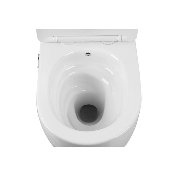 Унитаз-биде подвесной безободковый ABBER Bequem AC1104TNS с тонкой крышкой микролифт (система смыва Торнадо) фото 6