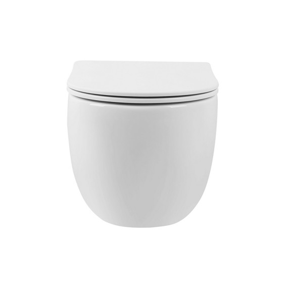 Унитаз подвесной безободковый Abber Bequem AC1104TN с тонкой крышкой микролифт (система смыва Торнадо) фото 3