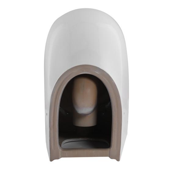 Унитаз приставной безободковый Abber Bequem AC1111T с тонкой крышкой микролифт (система смыва Торнадо) фото 9